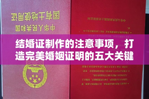 南平结婚证制作的注意事项，打造完美婚姻证明的五大关键点