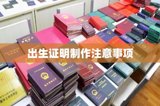 南平出生证明制作注意事项