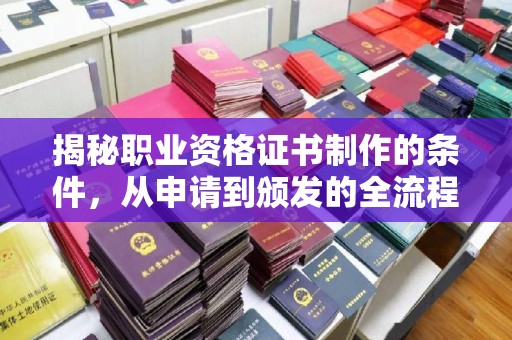 南平揭秘职业资格证书制作的条件，从申请到颁发的全流程解析